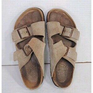 Birkenstock Arizona Suede Brown Sandals Double Strap Buckle Men’s Women's 40-41